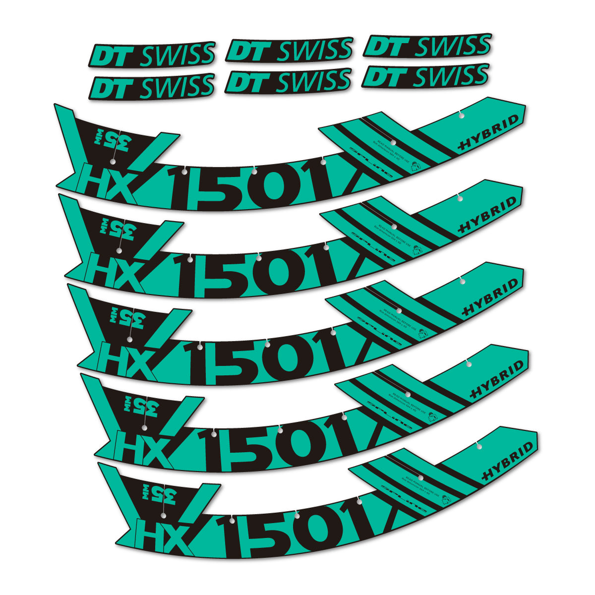 Stickers roue VTT DT Swiss HX 1501 35 Hybrid 29 autocollant vinyle