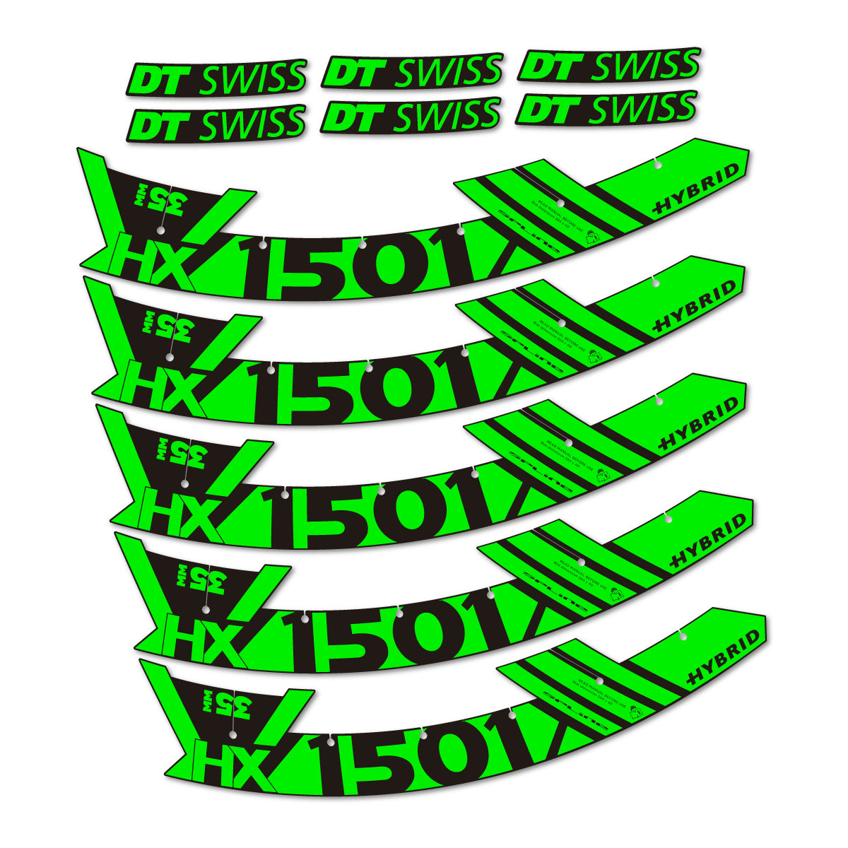 Stickers roue VTT DT Swiss HX 1501 35 Hybrid 29 autocollant vinyle
