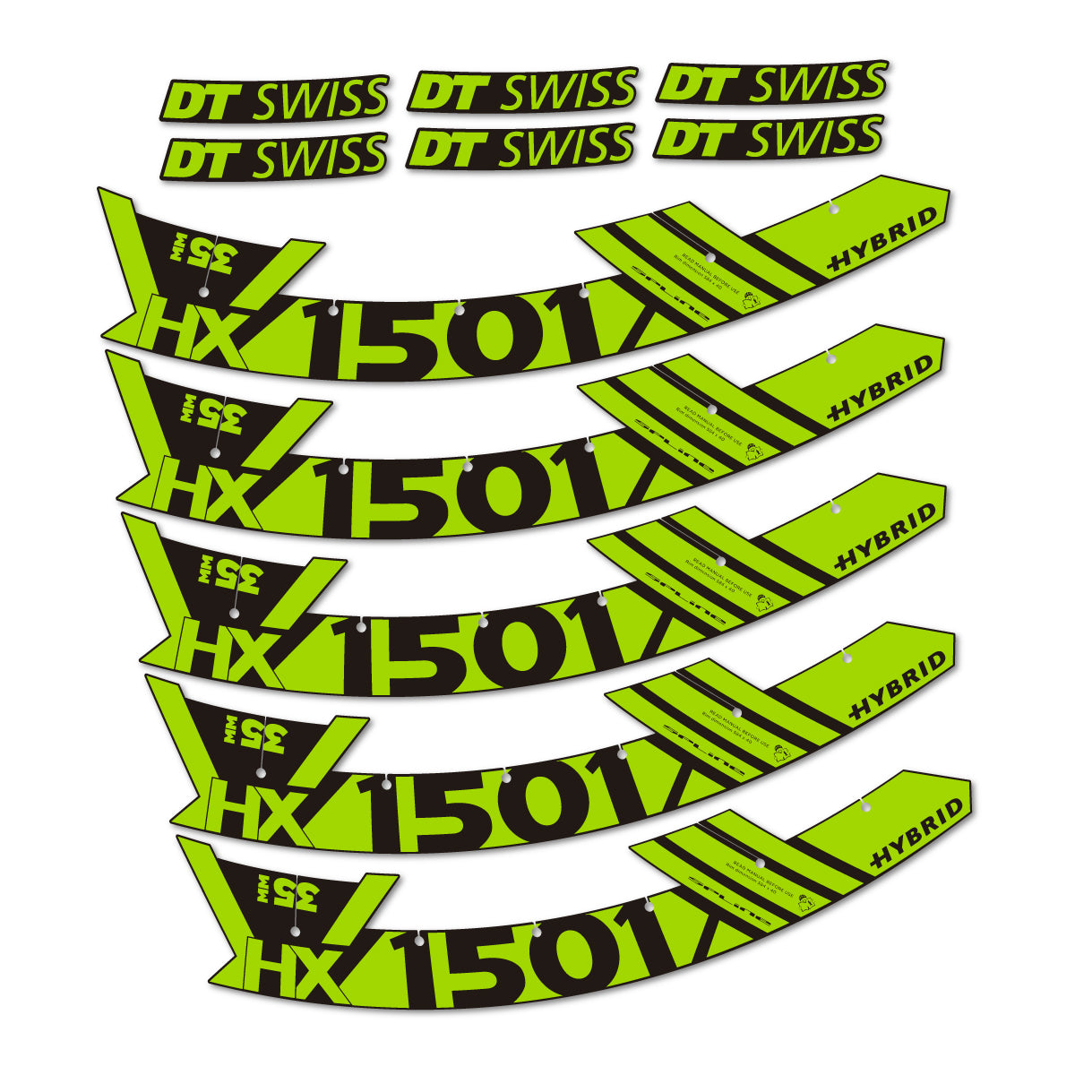 Stickers roue VTT DT Swiss HX 1501 35 Hybrid 29 autocollant vinyle