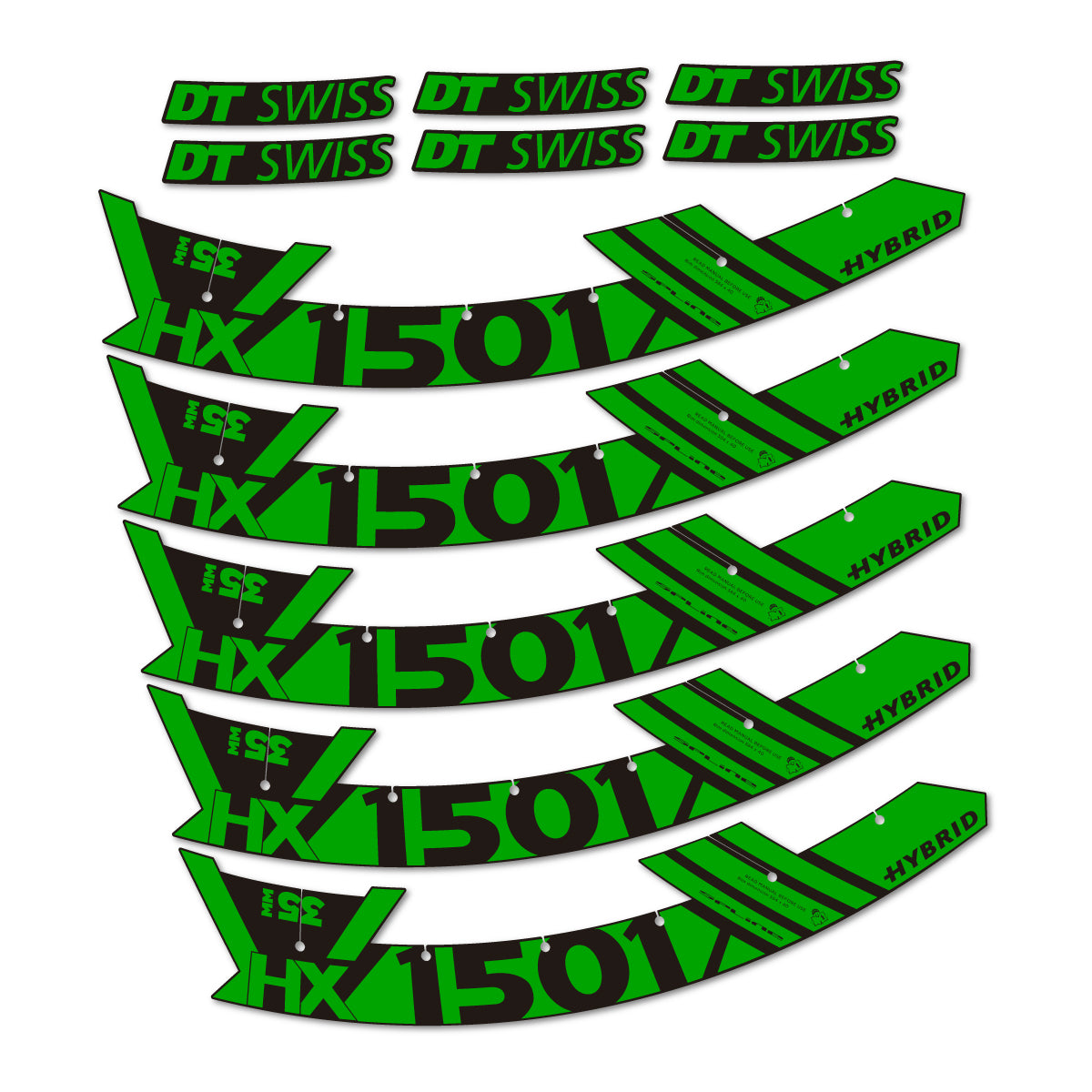 Stickers roue VTT DT Swiss HX 1501 35 Hybrid 29 autocollant vinyle
