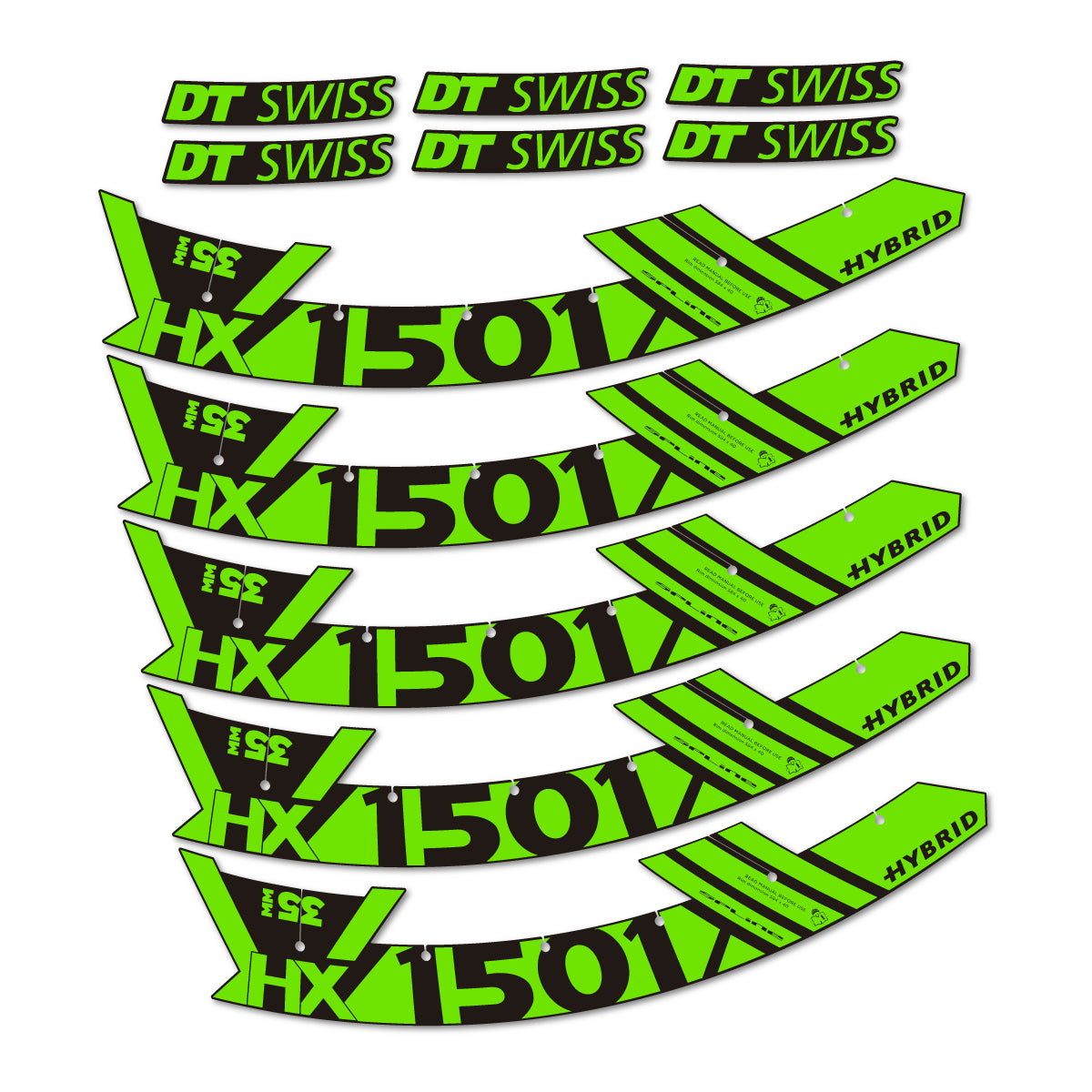 Stickers roue VTT DT Swiss HX 1501 35 Hybrid 29 autocollant vinyle