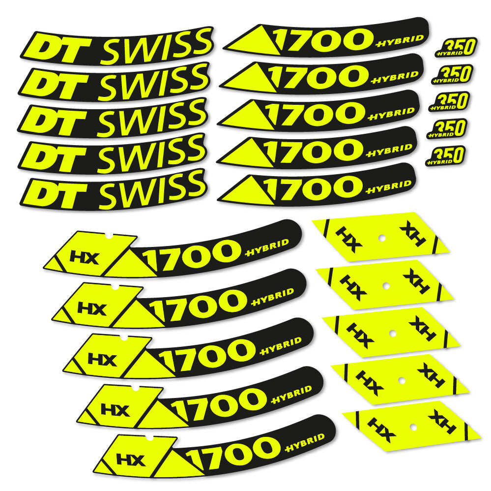 Stickers DT Swiss Hybrid HX 1700 Spline 29 compatibles - Autocollants roue vélo VTT