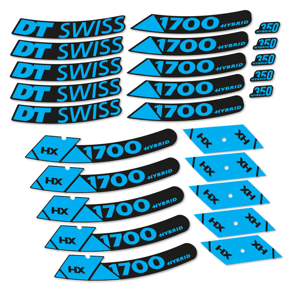 Stickers DT Swiss Hybrid HX 1700 Spline 29 compatibles - Autocollants roue vélo VTT