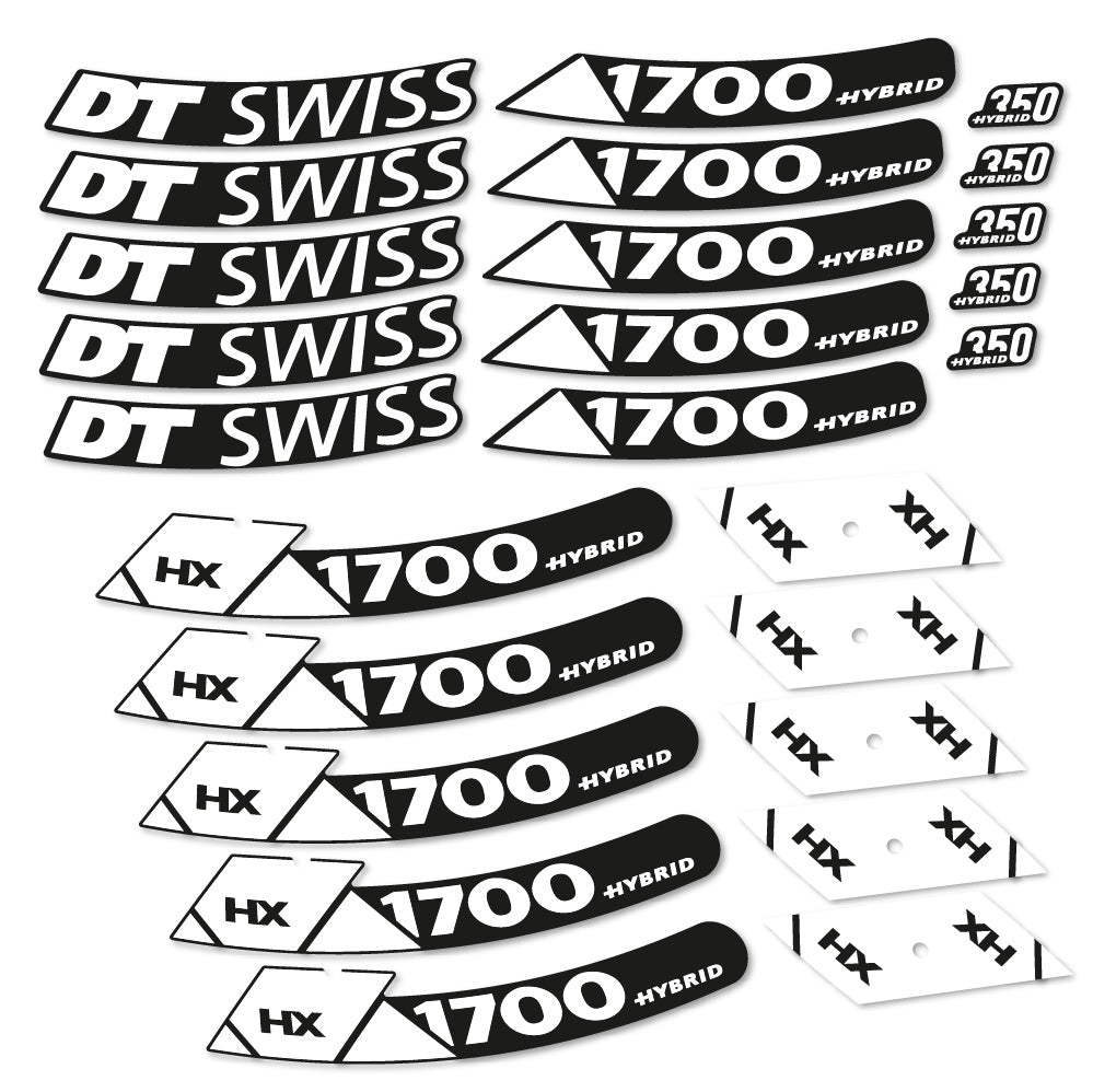 Stickers DT Swiss Hybrid HX 1700 Spline compatibles Autocollants roues VTT 29"