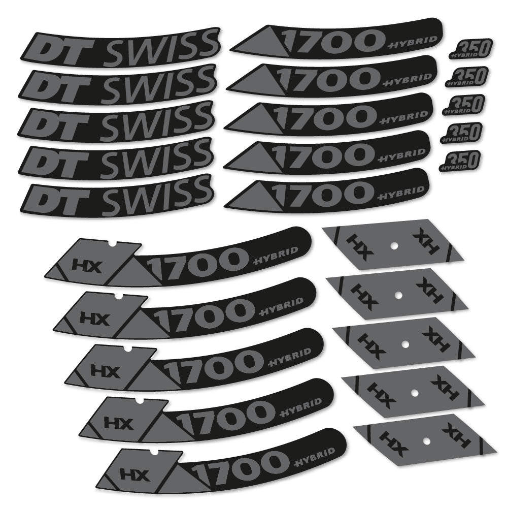 Stickers DT Swiss Hybrid HX 1700 Spline 29 compatibles - Autocollants roue vélo VTT