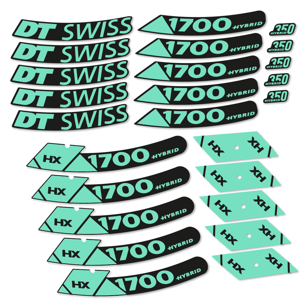 Stickers DT Swiss Hybrid HX 1700 Spline 29 compatibles - Autocollants roue vélo VTT