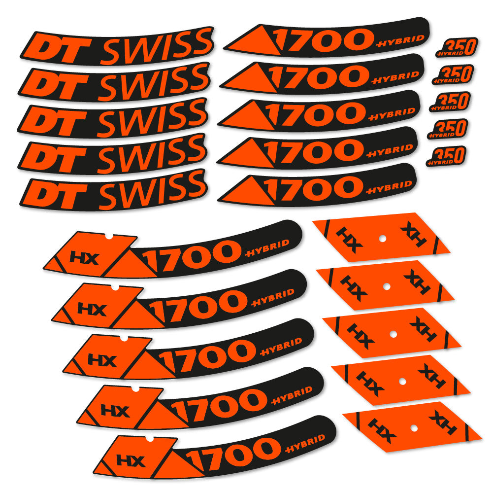 Stickers DT Swiss Hybrid HX 1700 Spline 29 compatibles - Autocollants roue vélo VTT