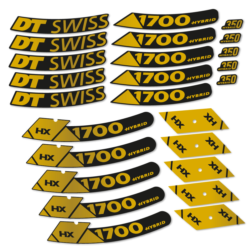 Stickers DT Swiss Hybrid HX 1700 Spline 29 compatibles - Autocollants roue vélo VTT