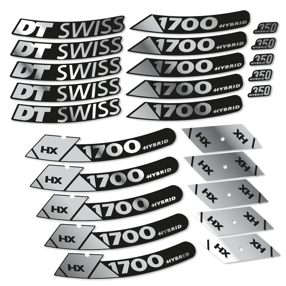 Stickers DT Swiss Hybrid HX 1700 Spline compatibles Autocollants roues VTT 29"