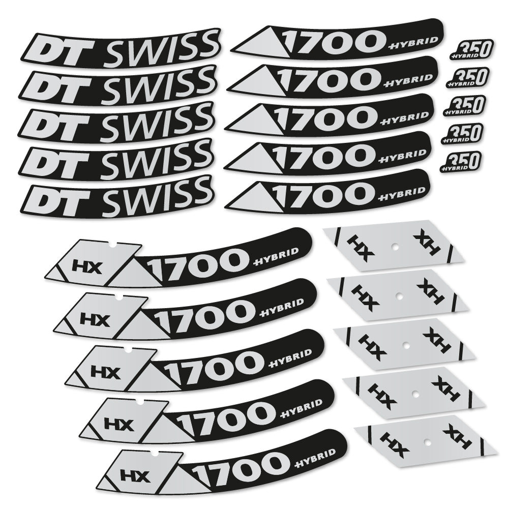 Stickers DT Swiss Hybrid HX 1700 Spline 29 compatibles - Autocollants roue vélo VTT