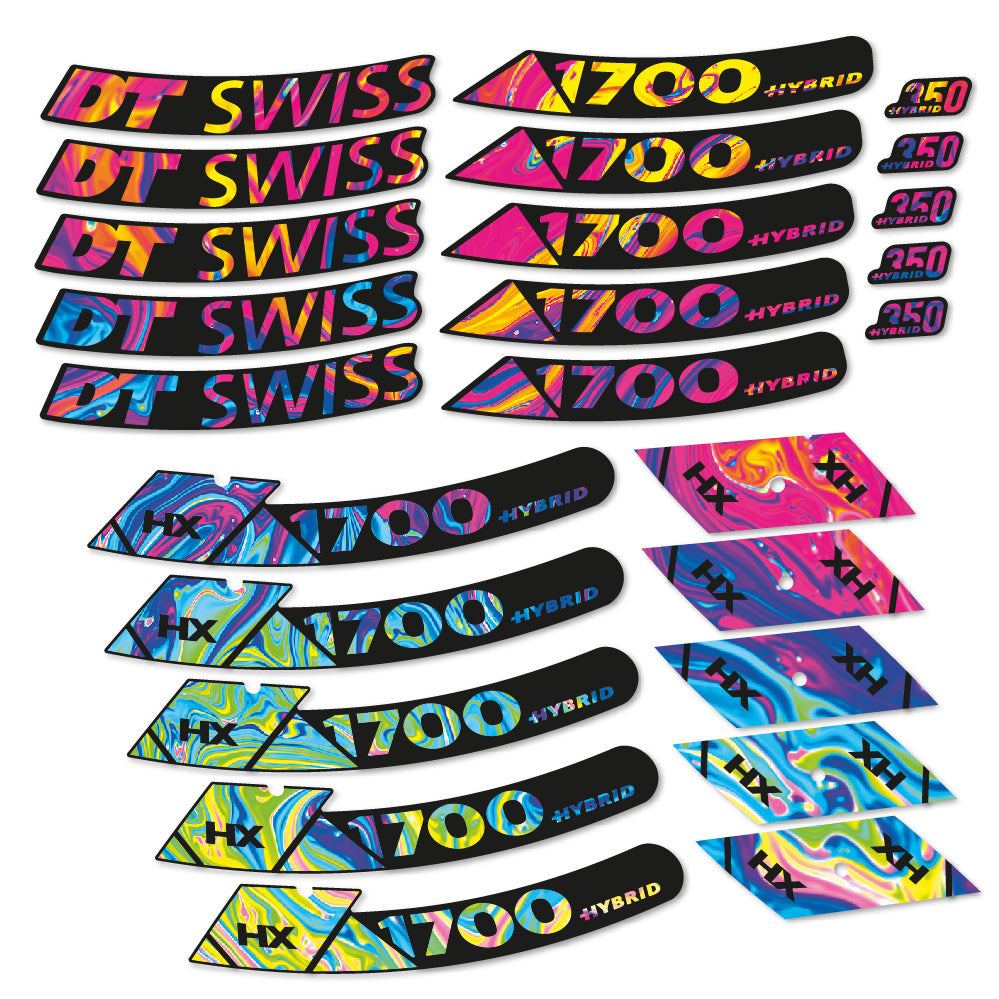Stickers DT Swiss Hybrid HX 1700 Spline compatibles Autocollants roues VTT 29"