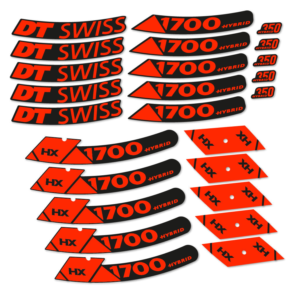 Stickers DT Swiss Hybrid HX 1700 Spline compatibles Autocollants roues VTT 29"