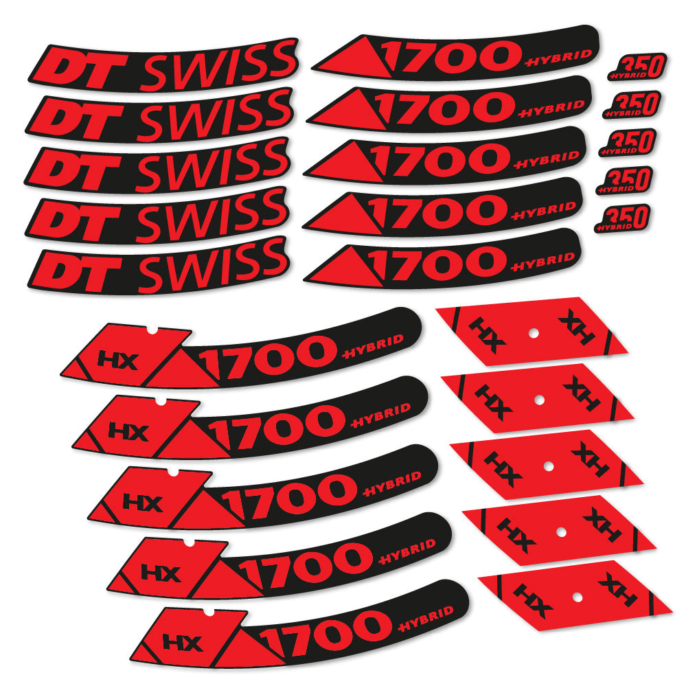 Stickers DT Swiss Hybrid HX 1700 Spline 29 compatibles - Autocollants roue vélo VTT