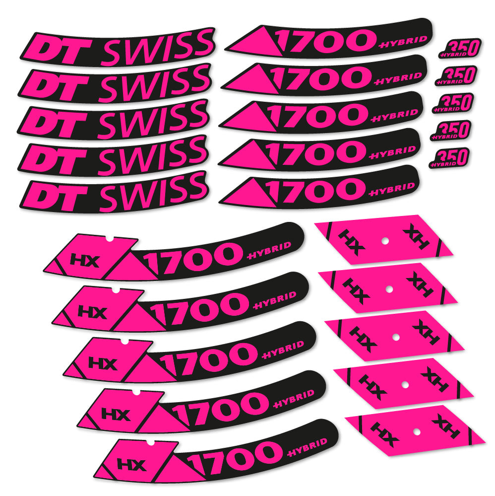 Stickers DT Swiss Hybrid HX 1700 Spline compatibles Autocollants roues VTT 29"