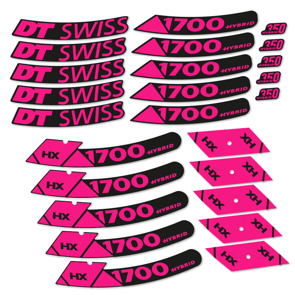 Stickers DT Swiss Hybrid HX 1700 Spline compatibles Autocollants roues VTT 29"