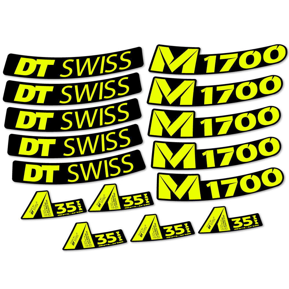 Stickers DT Swiss M1700 35mm compatibles Autocollants roues VTT 29"
