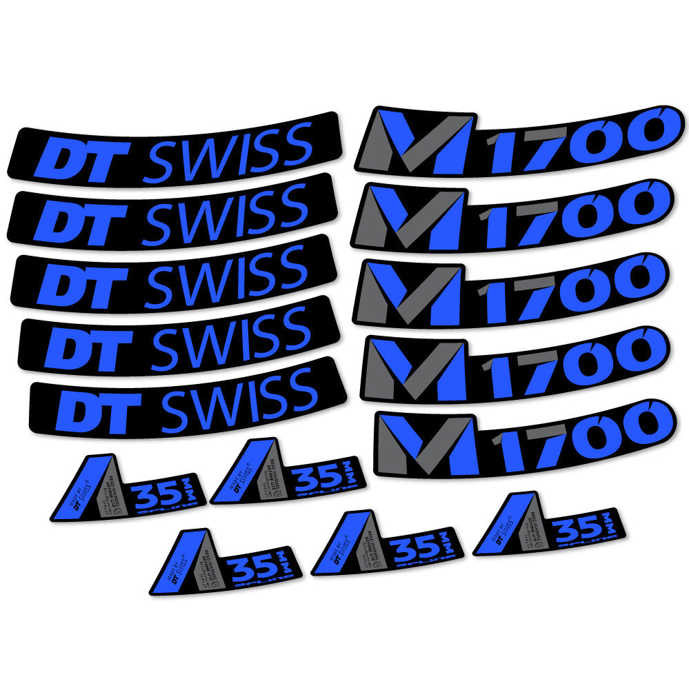 Stickers DT Swiss M1700 35mm compatibles - Autocollants roue vélo VTT