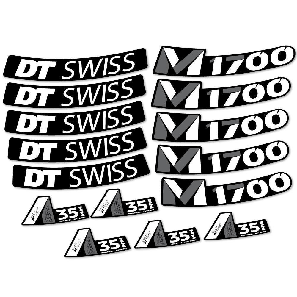 Stickers DT Swiss M1700 35mm compatibles Autocollants roues VTT 29"