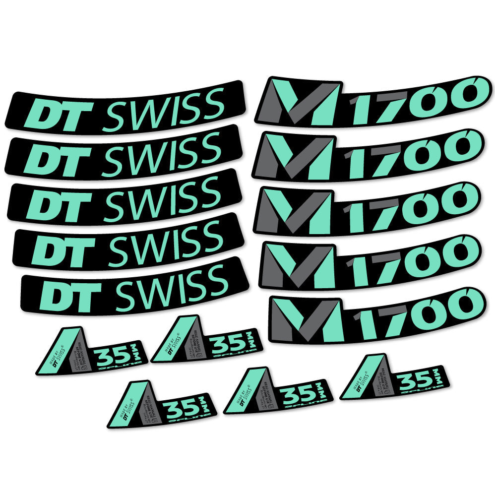Stickers DT Swiss M1700 35mm compatibles Autocollants roues VTT 29"