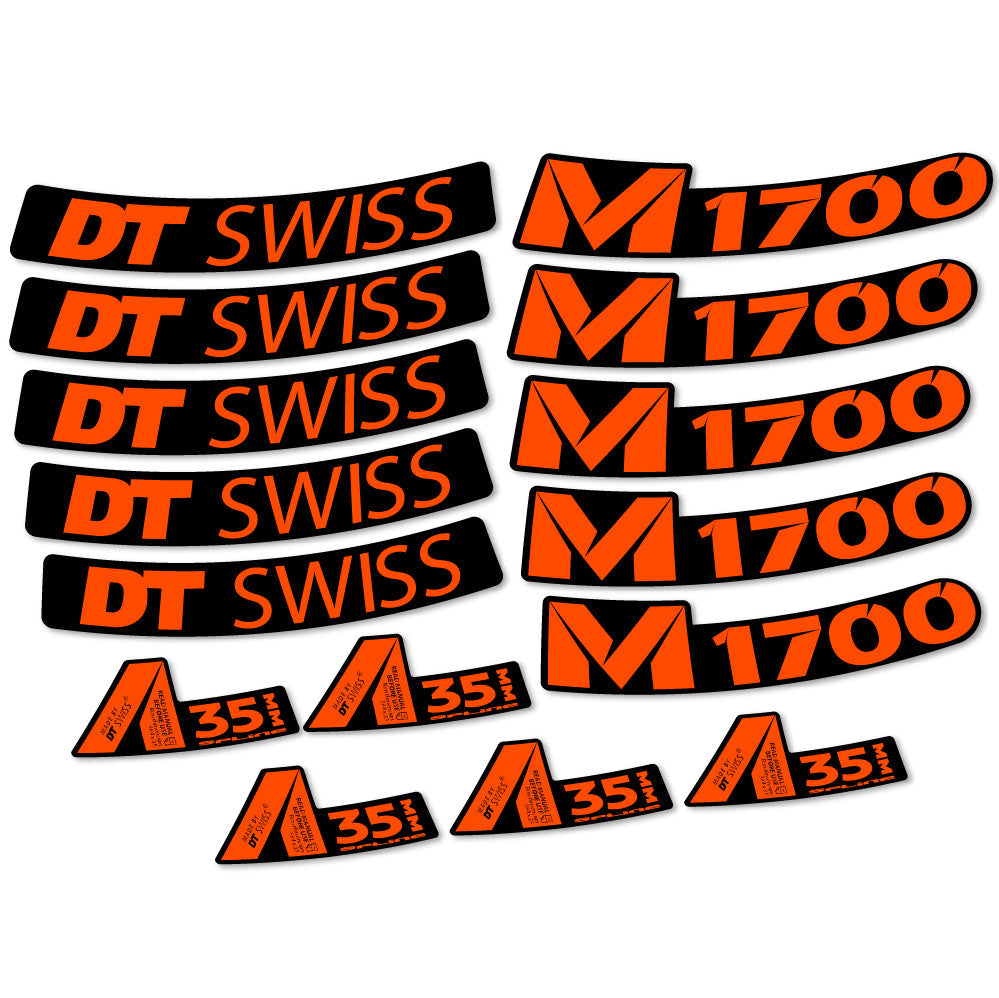 Stickers DT Swiss M1700 35mm compatibles Autocollants roues VTT 29"