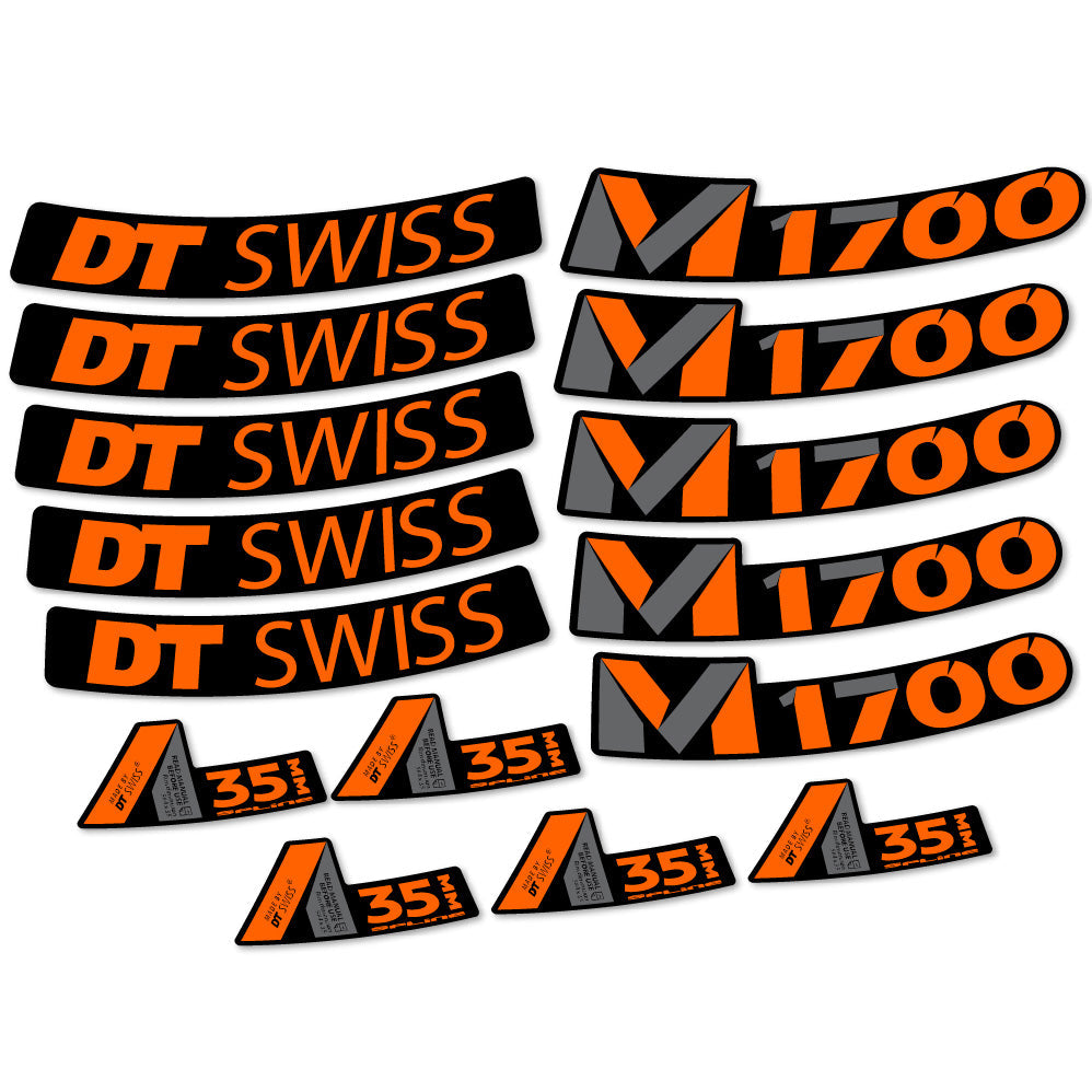 Stickers DT Swiss M1700 35mm compatibles Autocollants roues VTT 29"