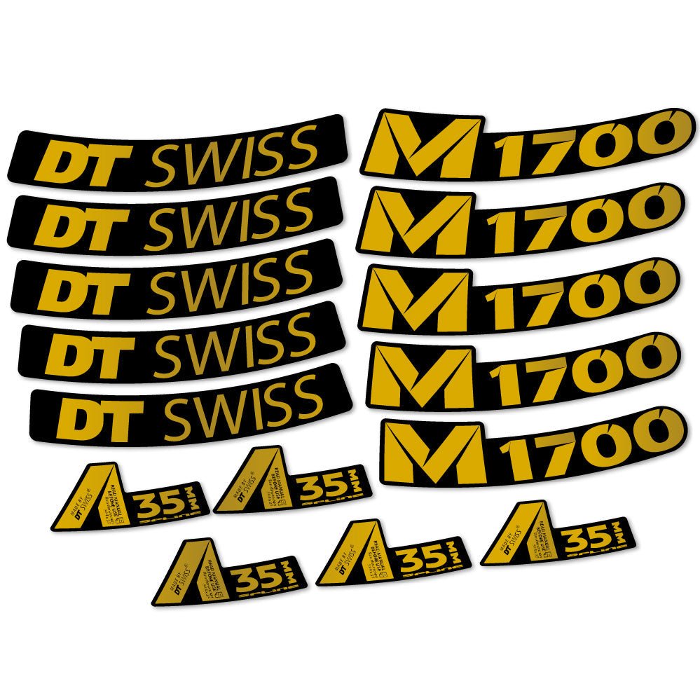 Stickers DT Swiss M1700 35mm compatibles - Autocollants roue vélo VTT