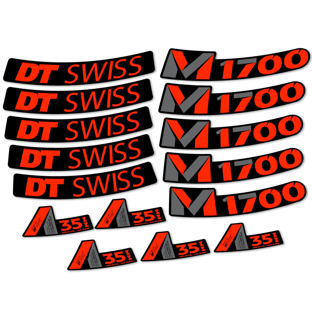 Stickers DT Swiss M1700 35mm compatibles Autocollants roues VTT 29"