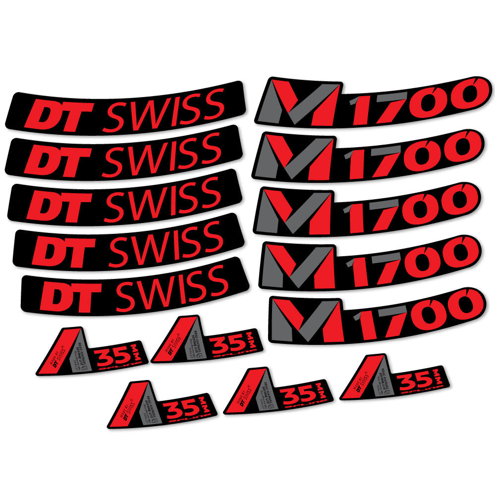 Stickers DT Swiss M1700 35mm compatibles - Autocollants roue vélo VTT