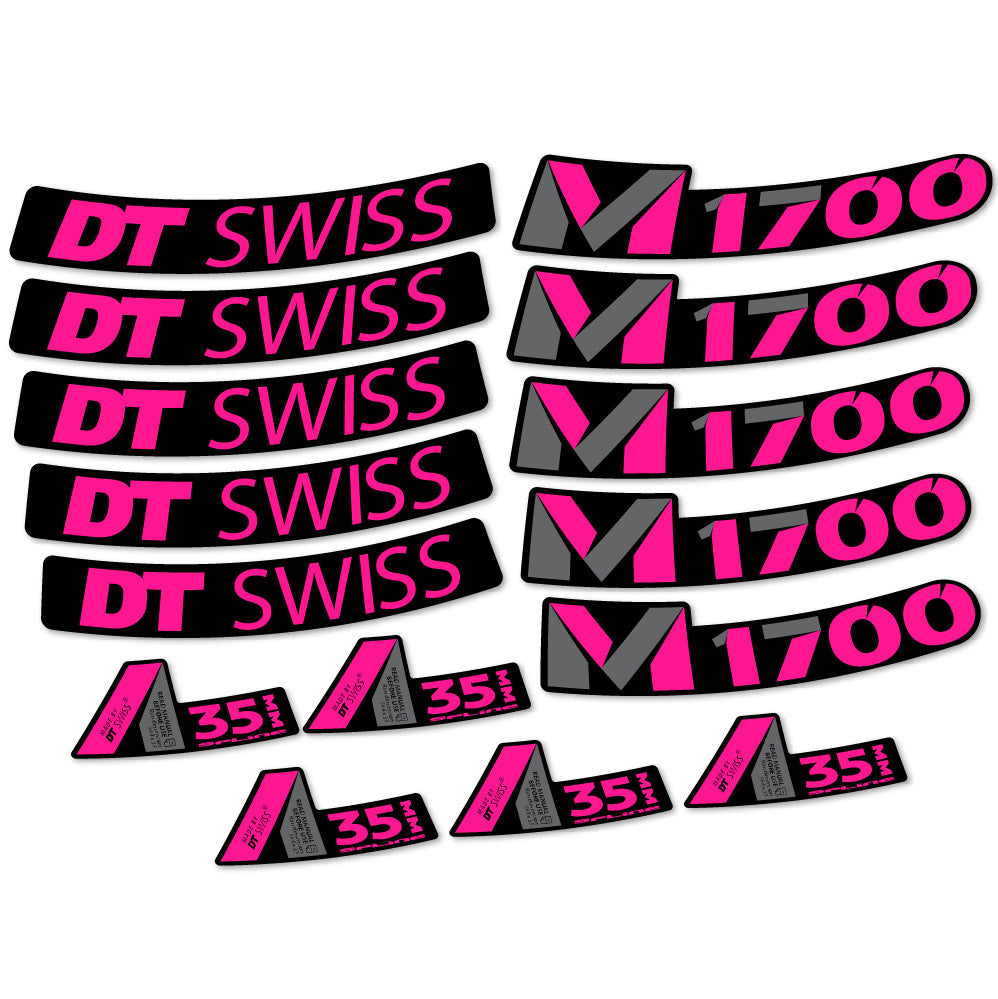 Stickers DT Swiss M1700 35mm compatibles Autocollants roues VTT 29"