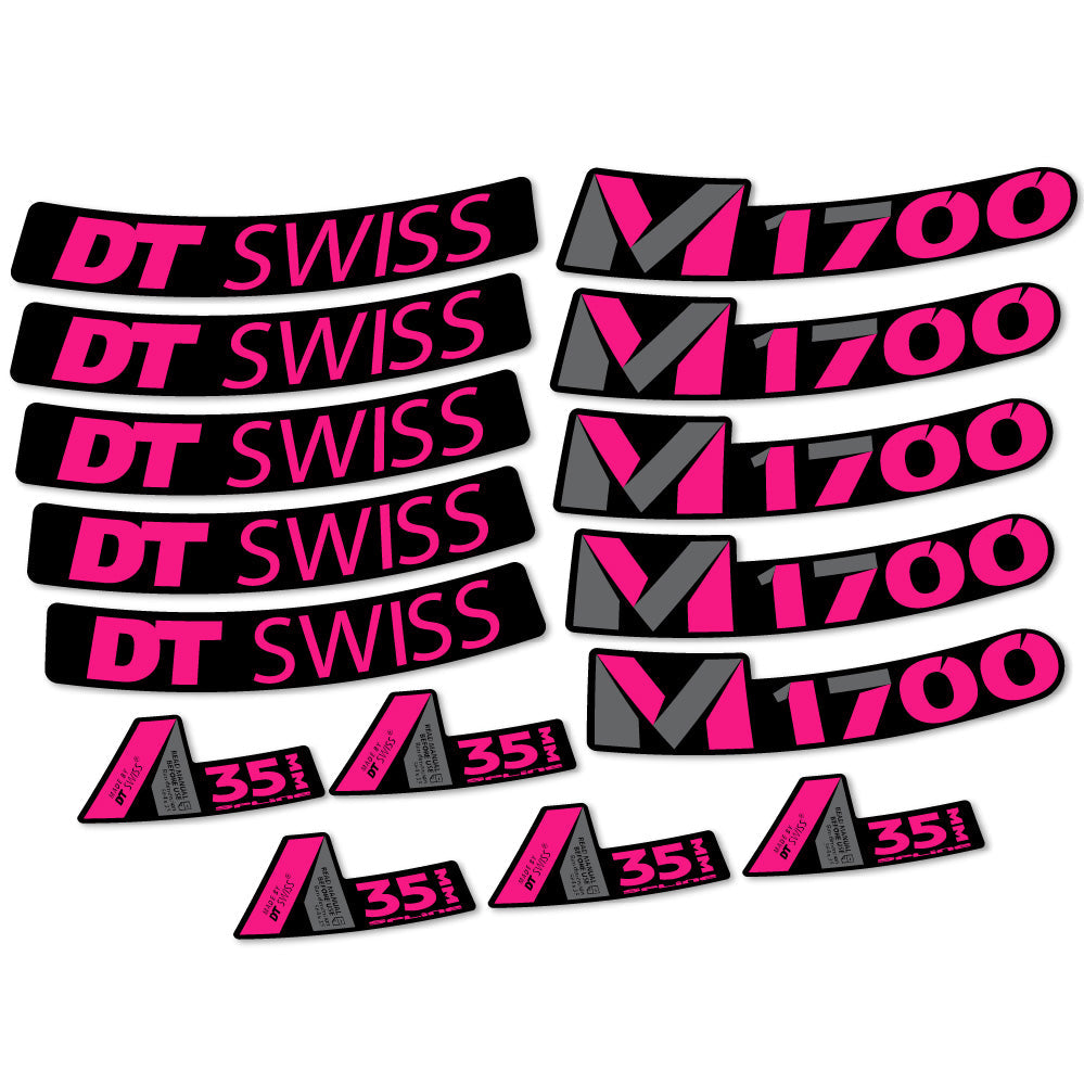 Stickers DT Swiss M1700 35mm compatibles - Autocollants roue vélo VTT