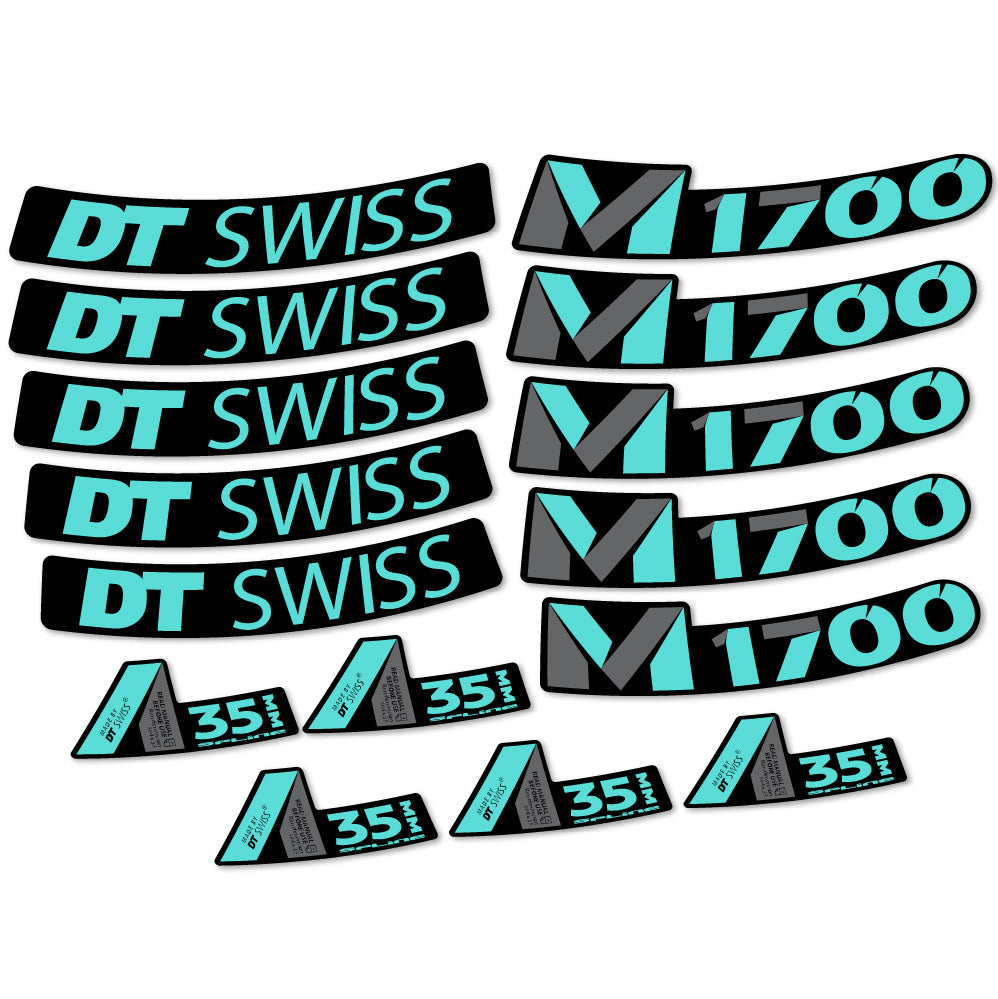 Stickers DT Swiss M1700 35mm compatibles Autocollants roues VTT 29"