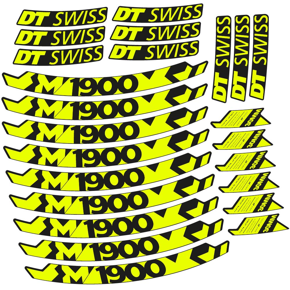Stickers DT Swiss M1900 compatibles Autocollants roues VTT 29"