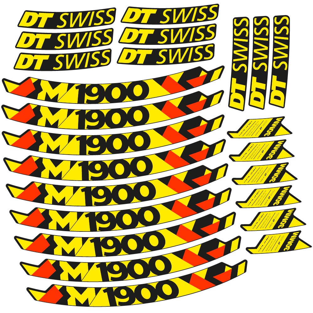 Stickers DT Swiss M1900 compatibles Autocollants roues VTT 29"