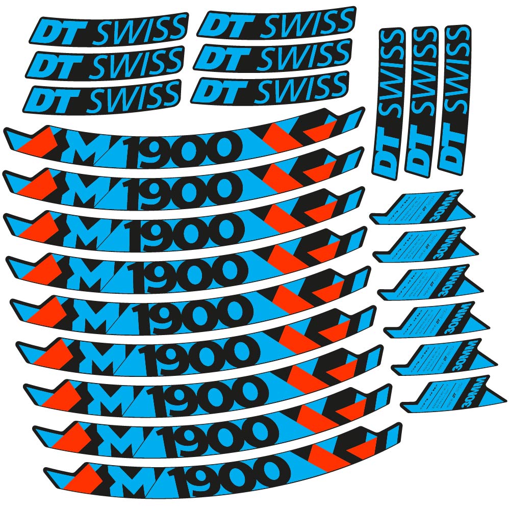 Stickers DT Swiss M1900 compatibles Autocollants roues VTT 29"