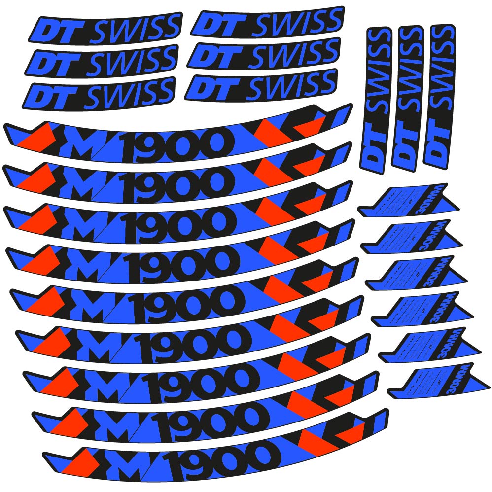 Stickers DT Swiss M1900 compatibles Autocollants roues VTT 29"