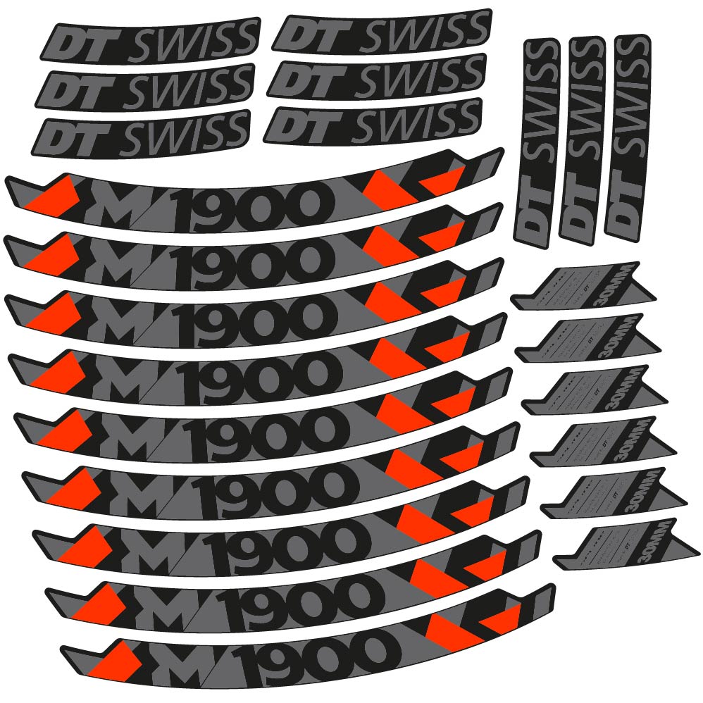 Stickers DT Swiss M1900 compatibles Autocollants roues VTT 29"