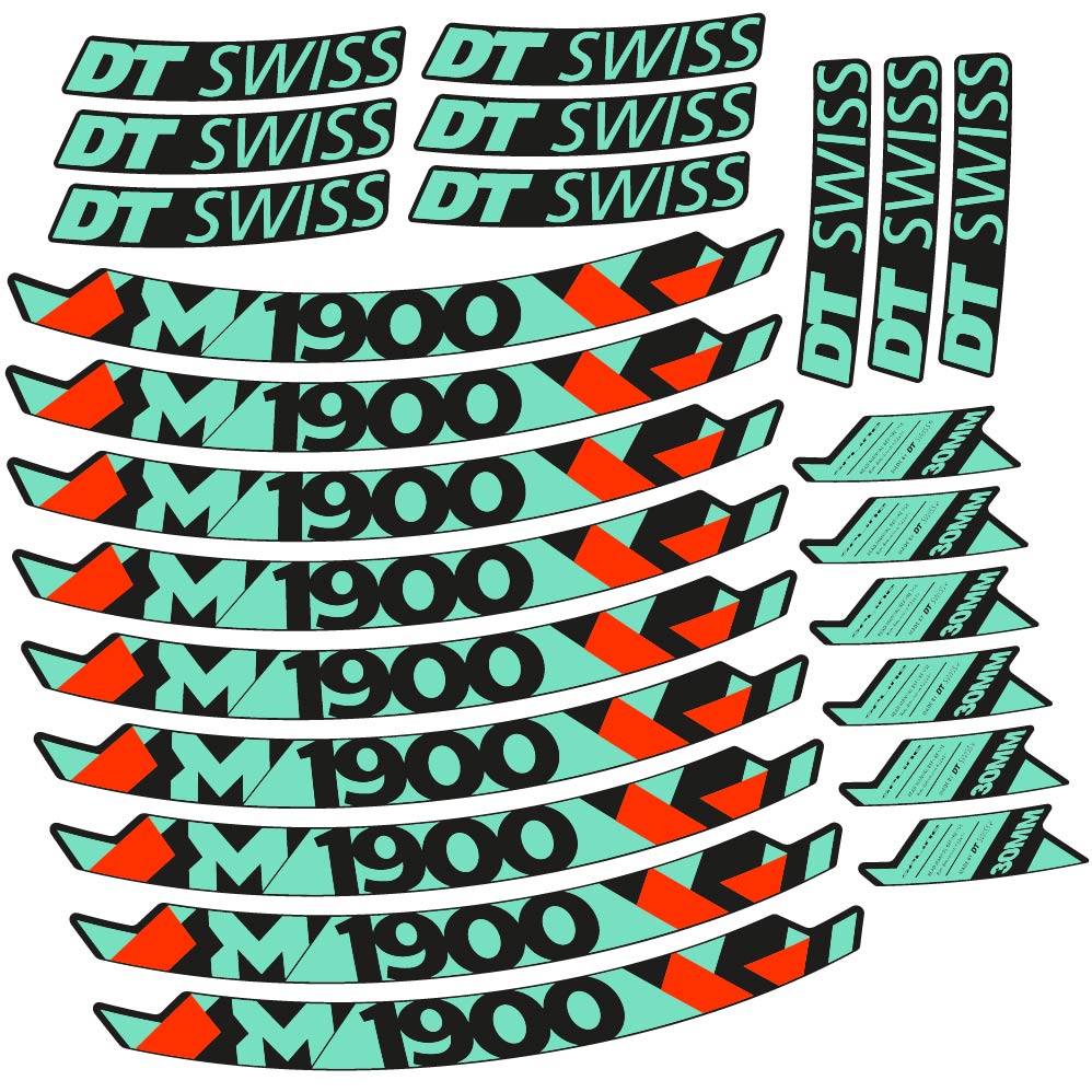 Stickers DT Swiss M1900 compatibles Autocollants roues VTT 29"