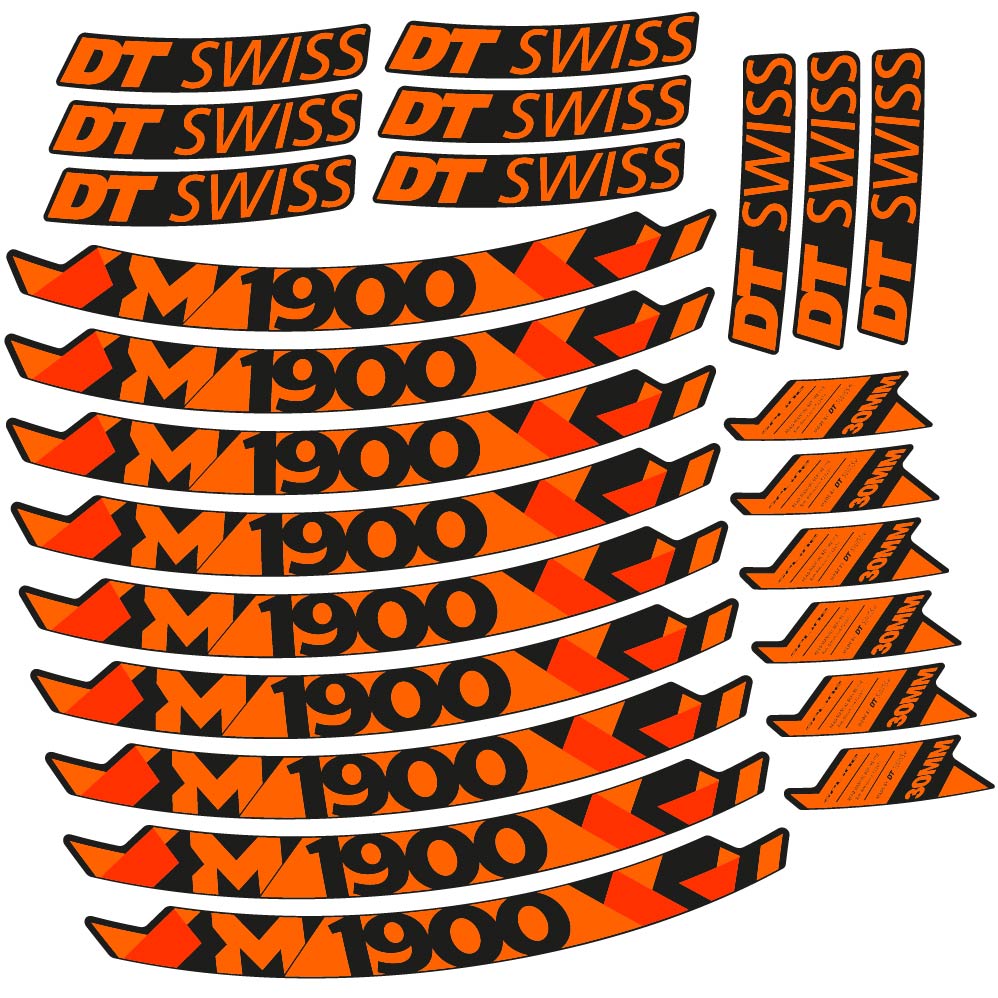 Stickers DT Swiss M1900 compatibles Autocollants roues VTT 29"