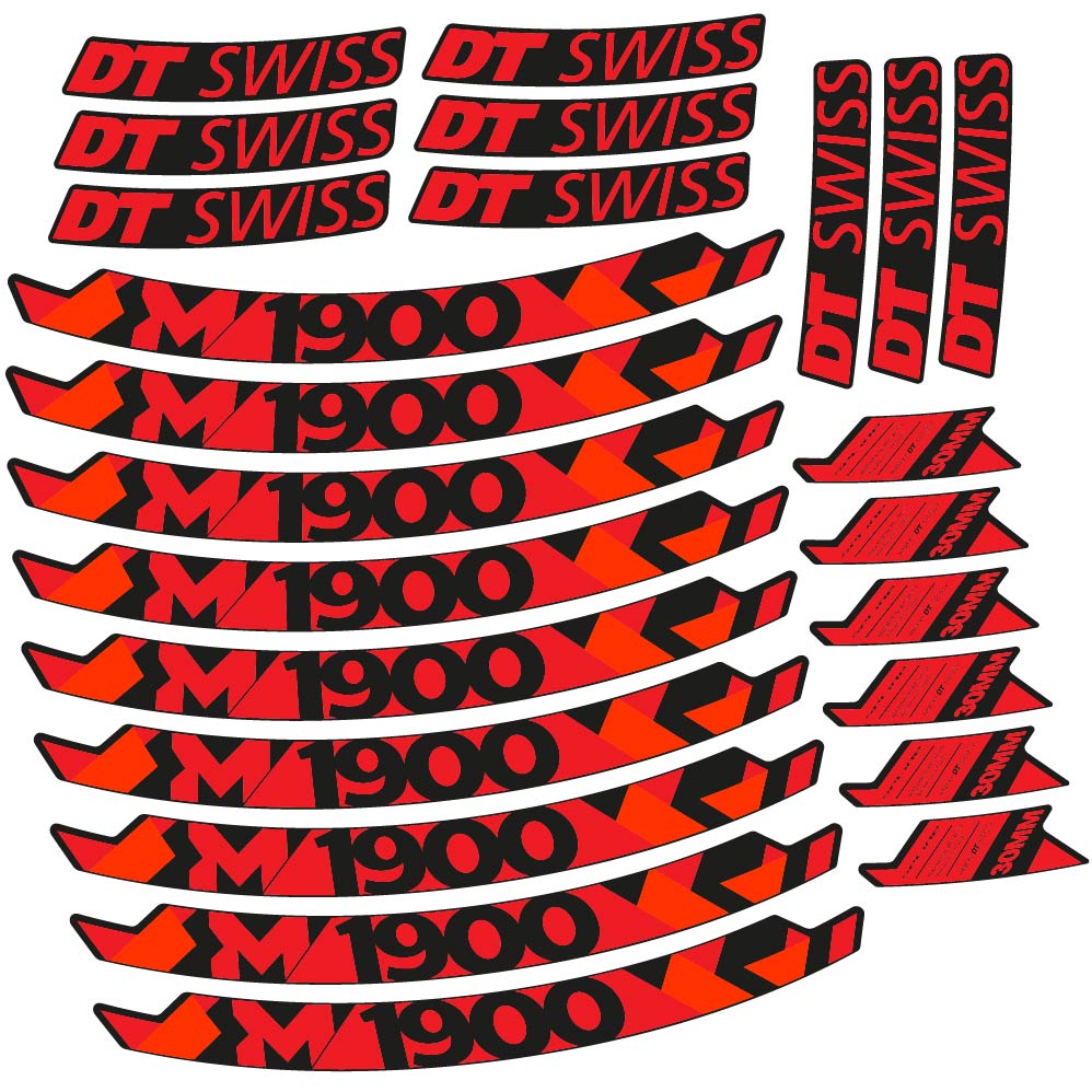 Stickers DT Swiss M1900 compatibles Autocollants roues VTT 29"