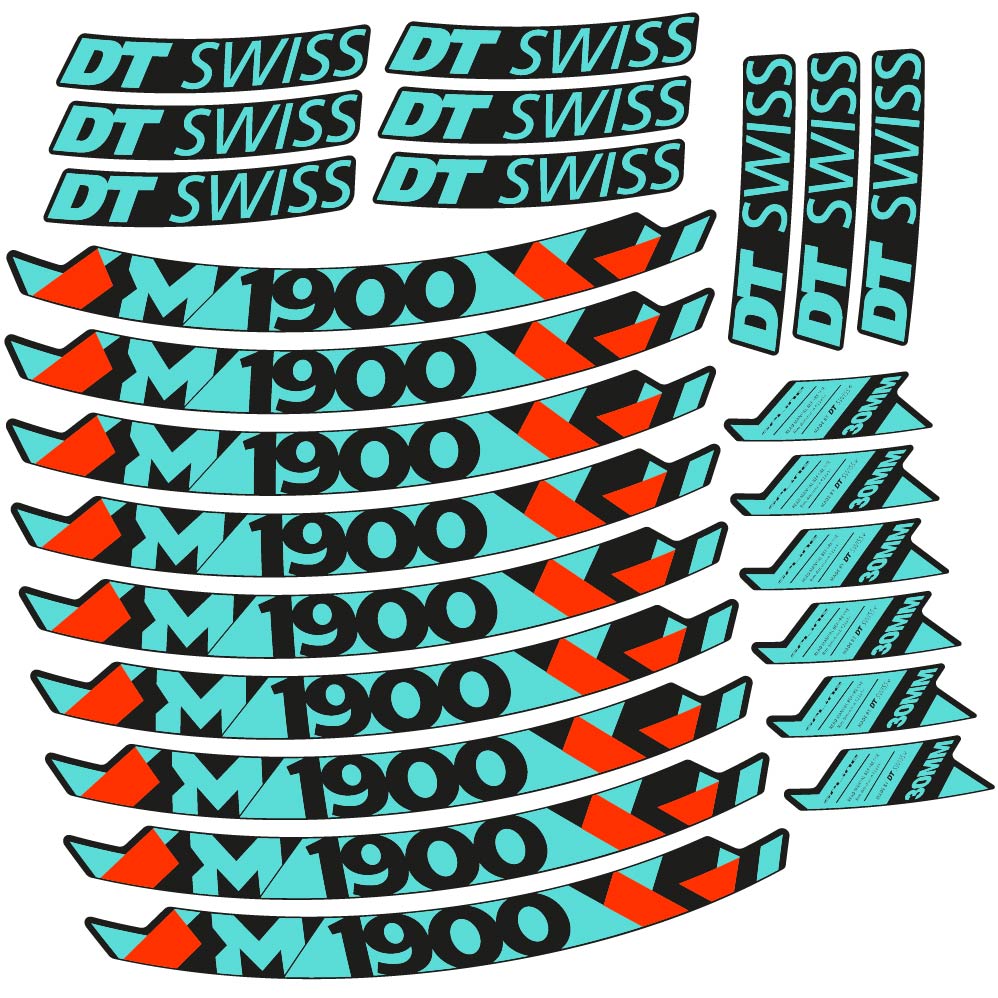 Stickers DT Swiss M1900 compatibles Autocollants roues VTT 29"