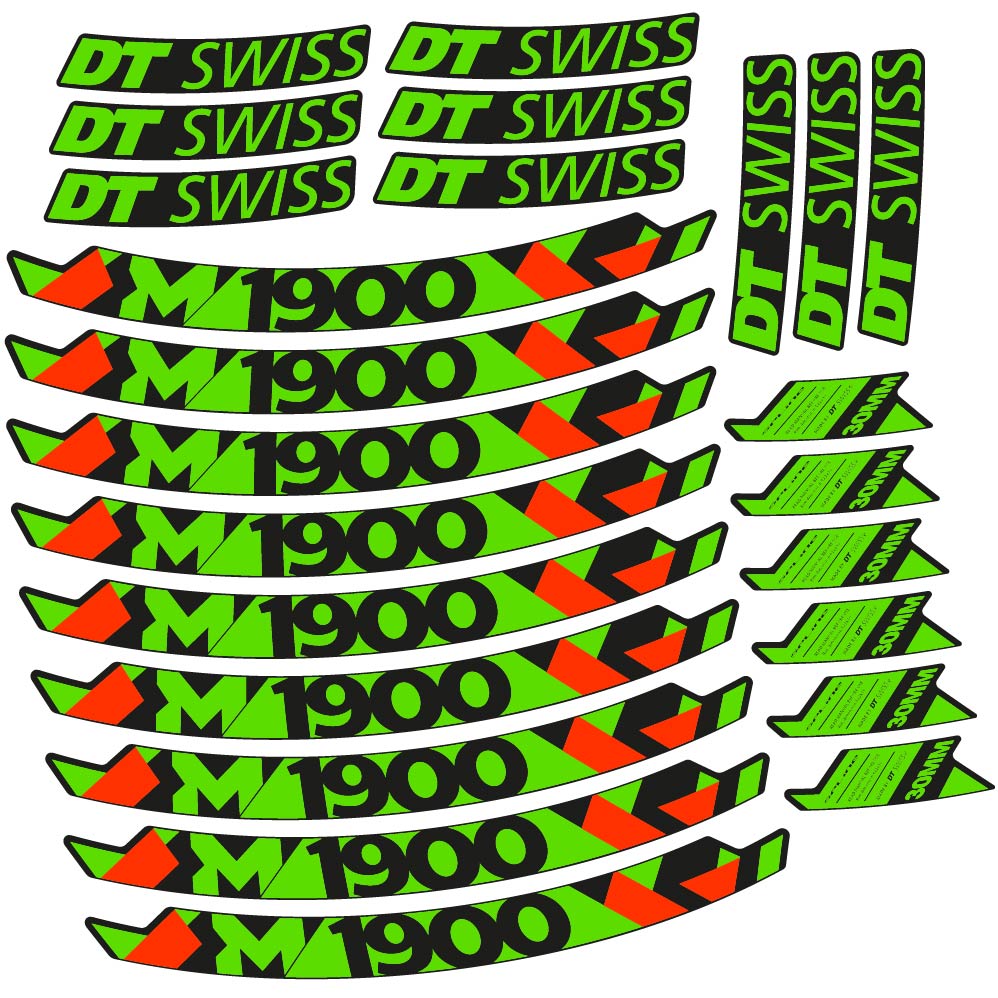 Stickers DT Swiss M1900 compatibles Autocollants roues VTT 29"