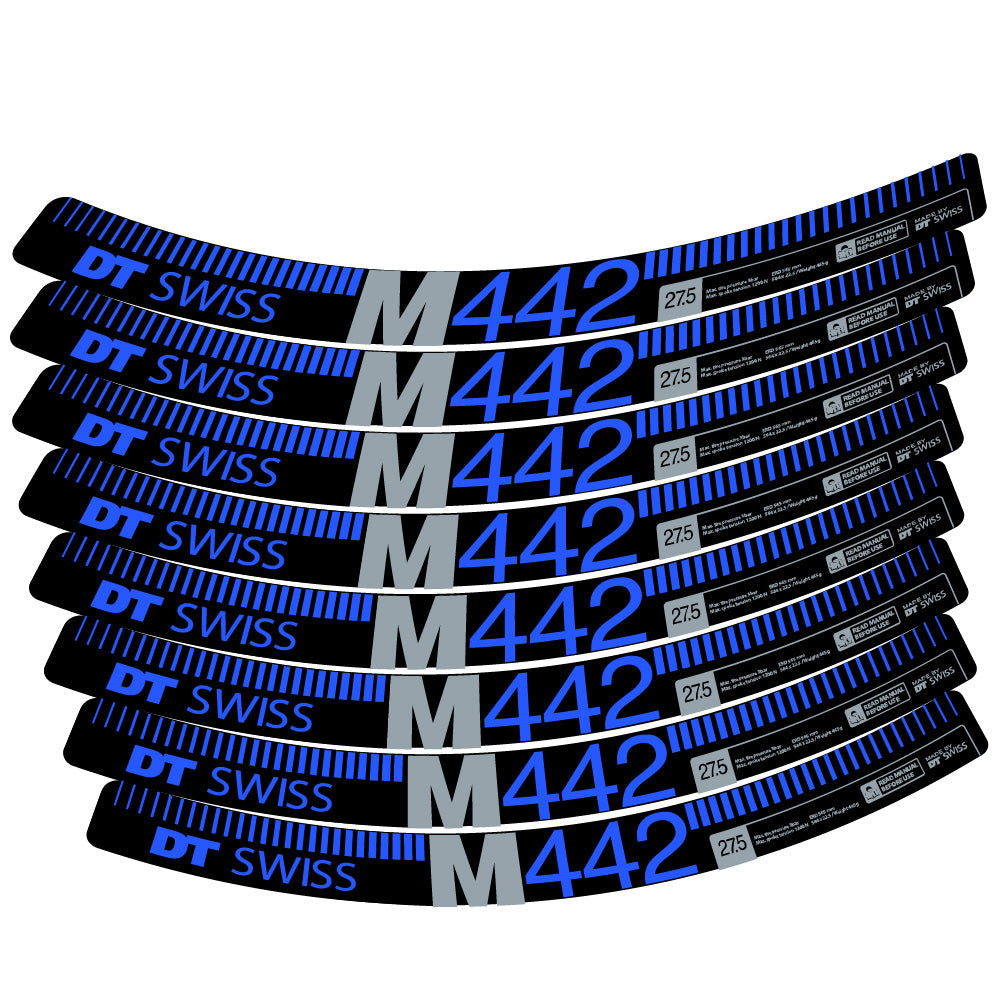 Stickers DT Swiss M442 compatibles - Autocollants roue vélo VTT