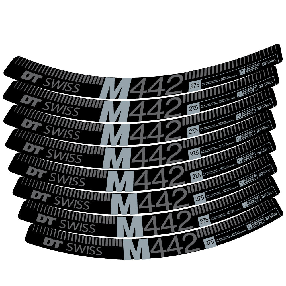 Stickers DT Swiss M442 compatibles - Autocollants roue vélo VTT