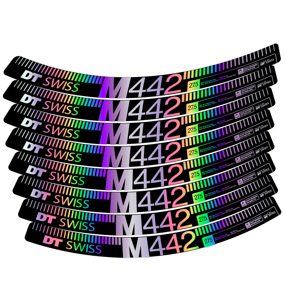 Stickers DT Swiss M442 compatibles - Autocollants roue vélo VTT