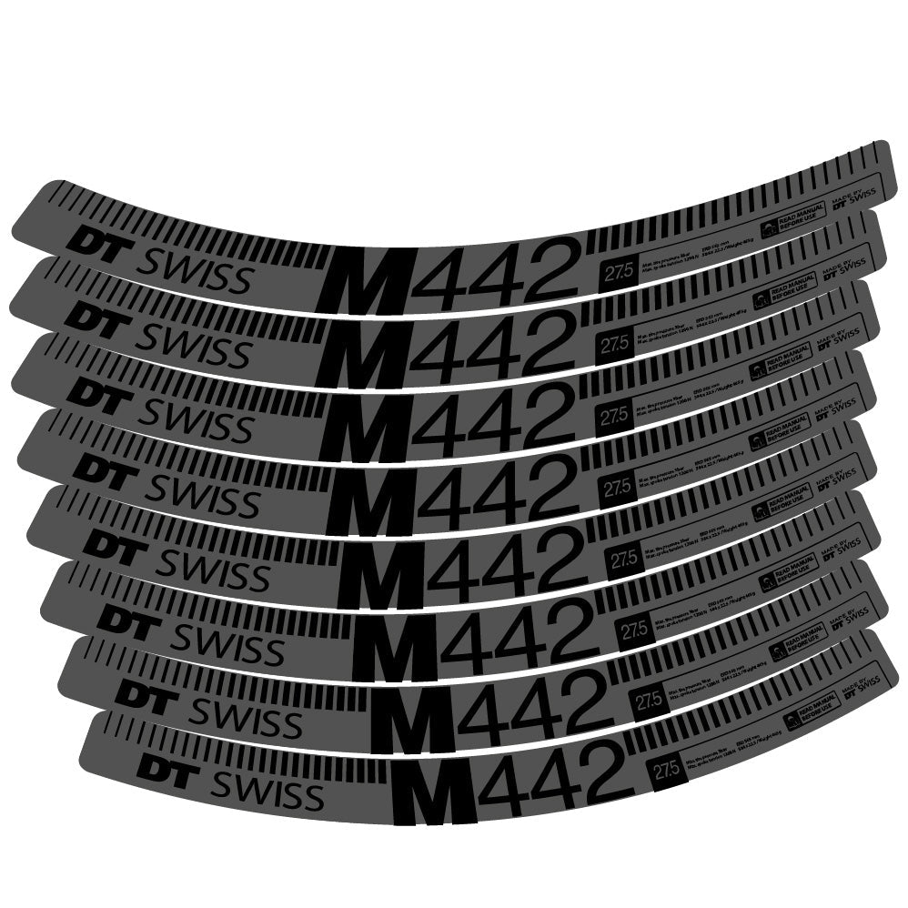 Stickers DT Swiss M442 compatibles - Autocollants roue vélo VTT
