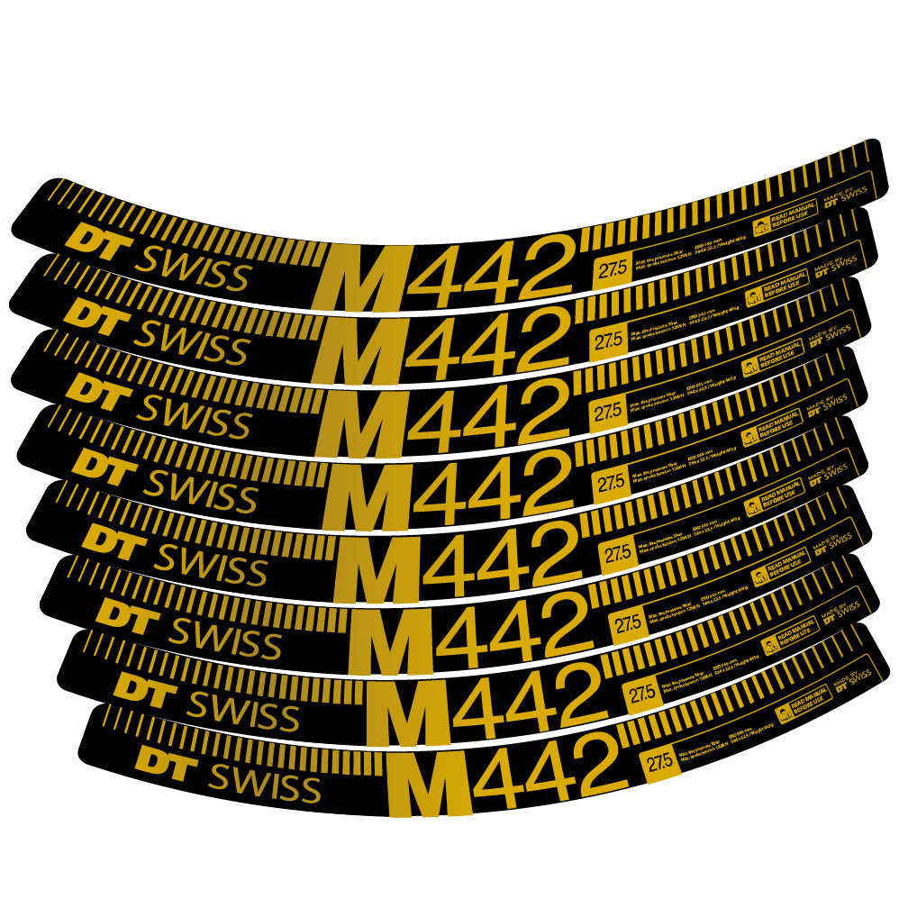 Stickers DT Swiss M442 compatibles - Autocollants roue vélo VTT