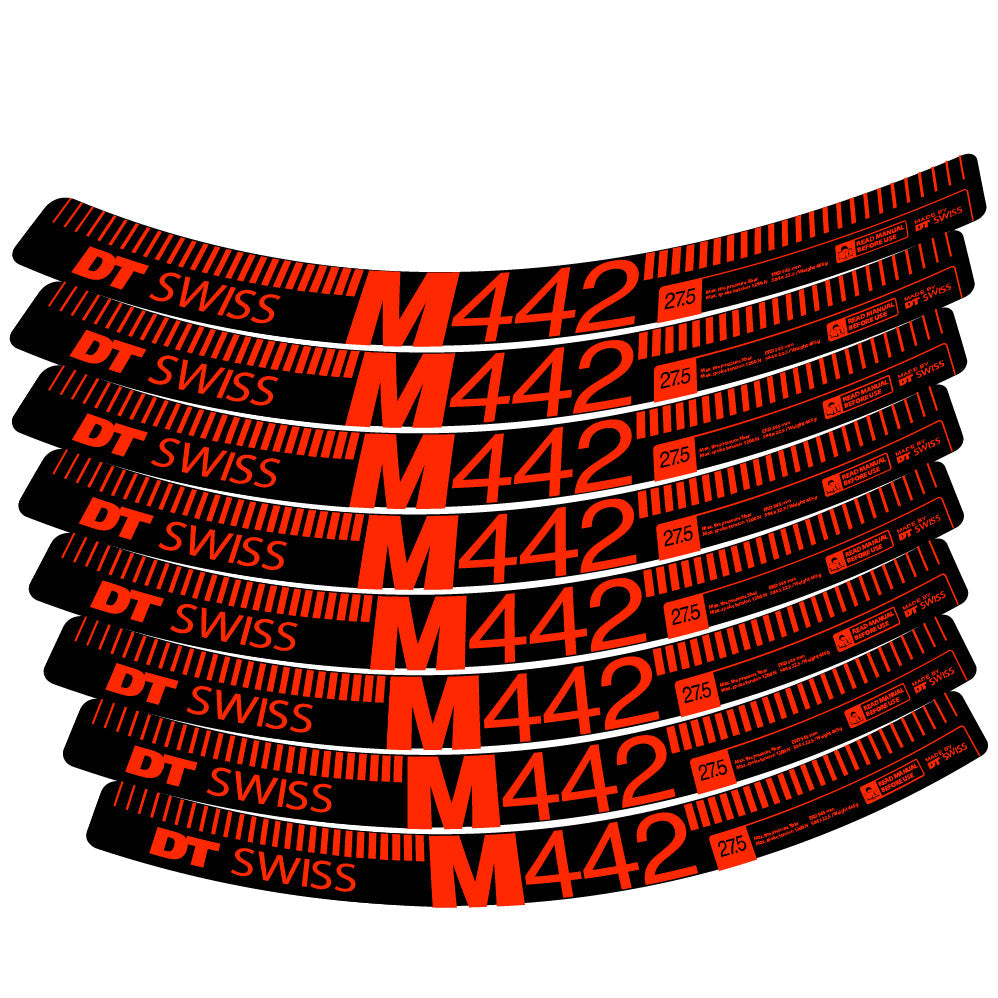 Stickers DT Swiss M442 compatibles - Autocollants roue vélo VTT