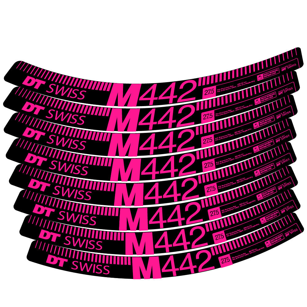Stickers DT Swiss M442 compatibles - Autocollants roue vélo VTT