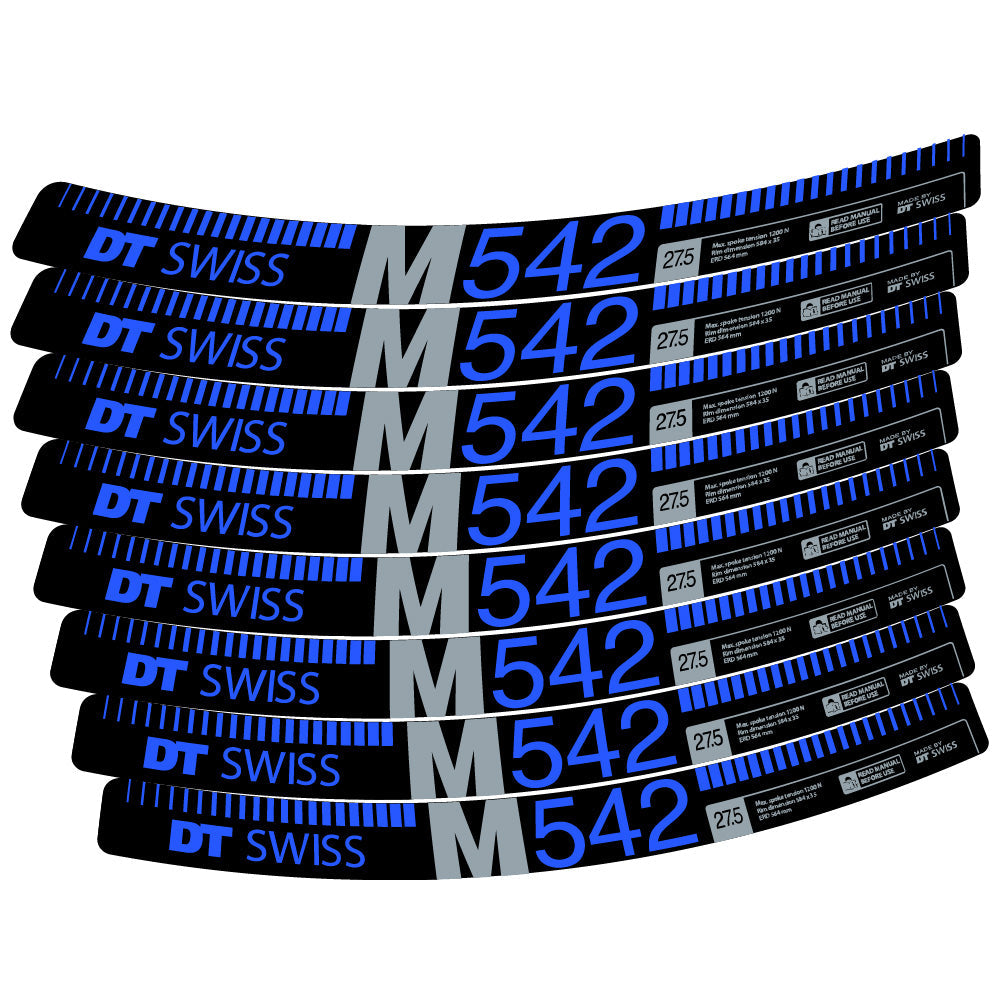 Stickers DT Swiss M542 compatibles - Autocollants roue vélo VTT