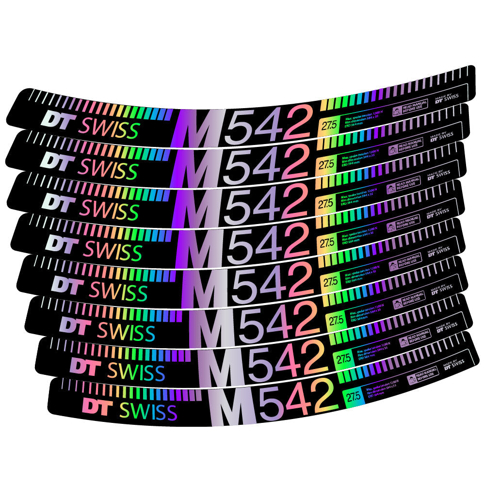Stickers DT Swiss M542 compatibles - Autocollants roue vélo VTT